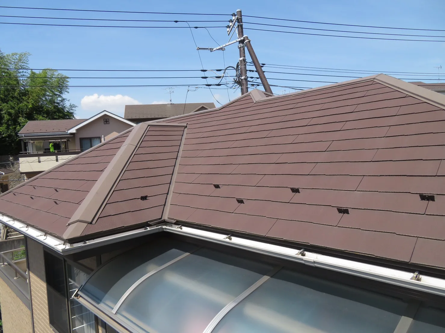 船橋市旭町/屋根板金補強工事/玉打ち工事(抜け防止・止水処理)